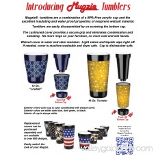 Mugzie 16-Ounce Tumbler Drink Cup with Removable Insulated Wetsuit Cover - Pineapple